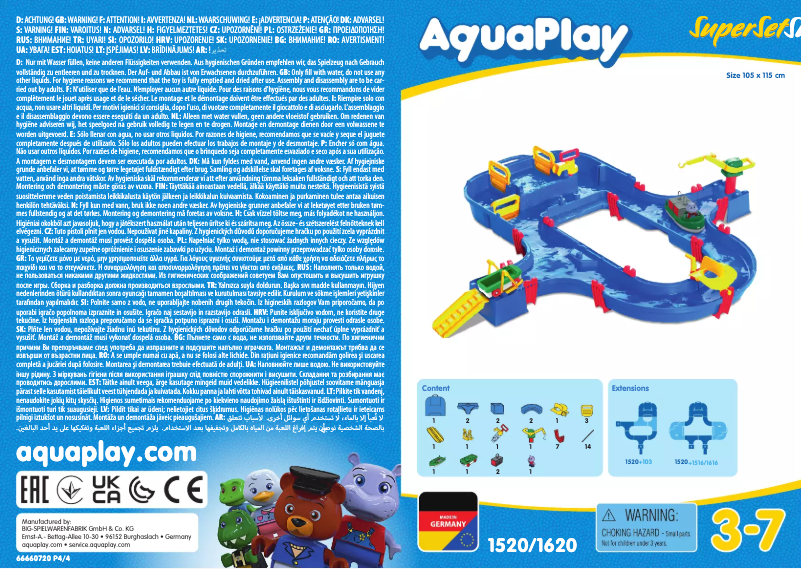 Page n°1 - Manuel utilisateur AquaPlay SuperSet 1520