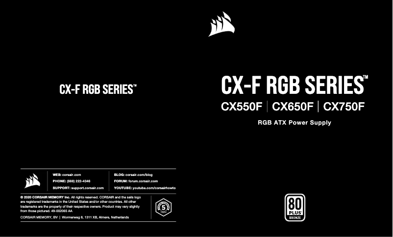 Image de la première page du manuel de l'appareil CX650F