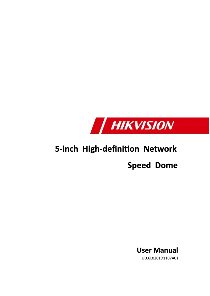 Page n°1 - Manuel utilisateur Hikvision DS-2DF5284-A