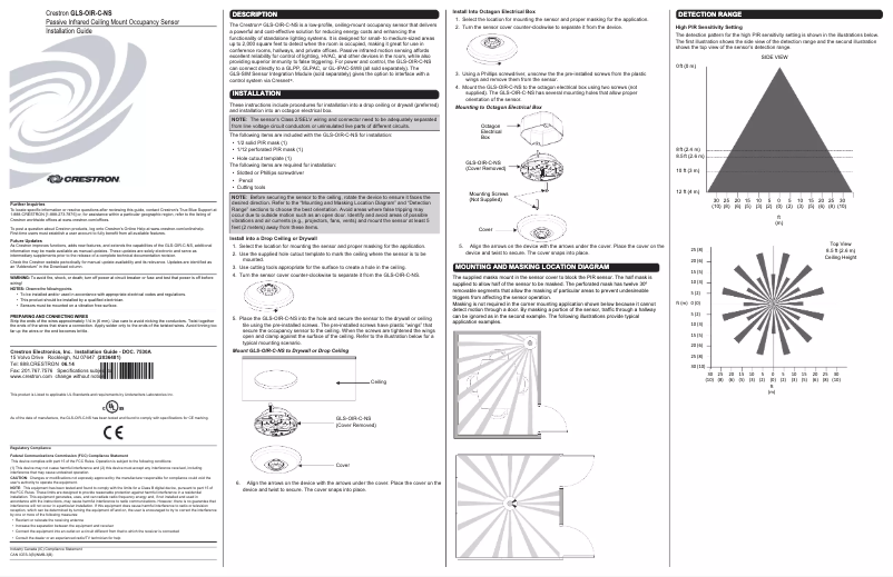 Image de la première page du manuel de l'appareil GLS-OIR-C-NS