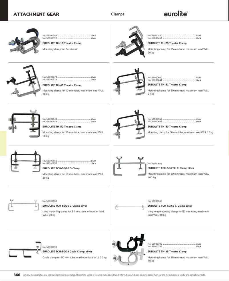 Page n°1 - Catalogue Eurolite TH-16S
