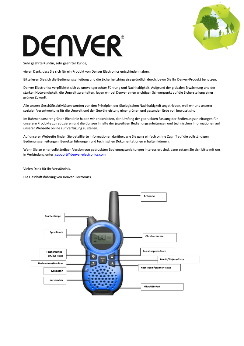 Page 1 de la notice Manuel utilisateur Denver WTA-446