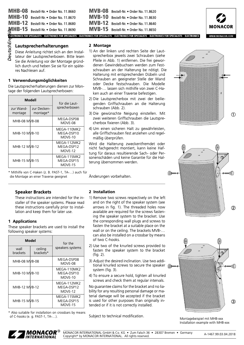 Image de la première page du manuel de l'appareil MHB-12