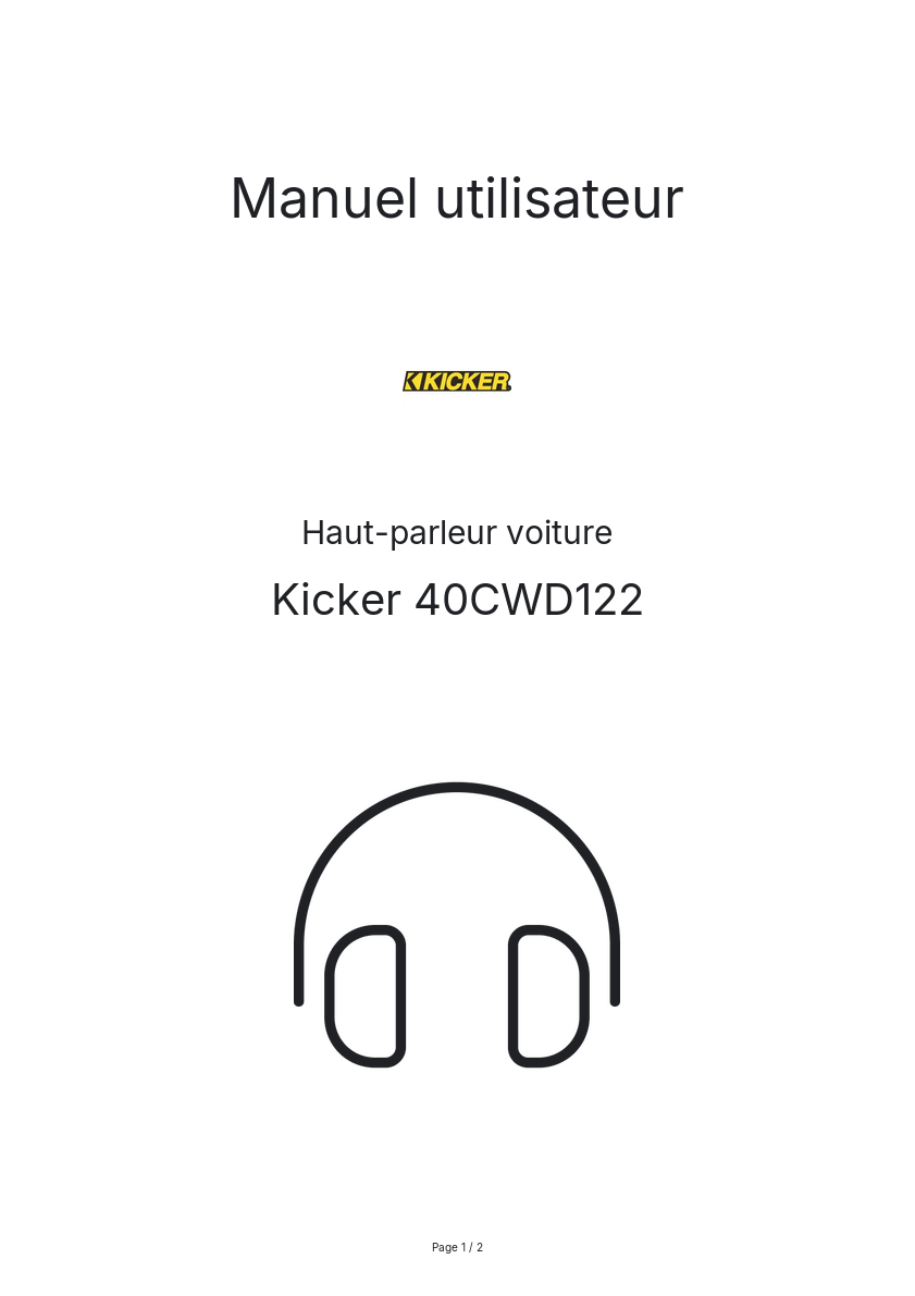 Image de la première page du manuel de l'appareil 40CWD122