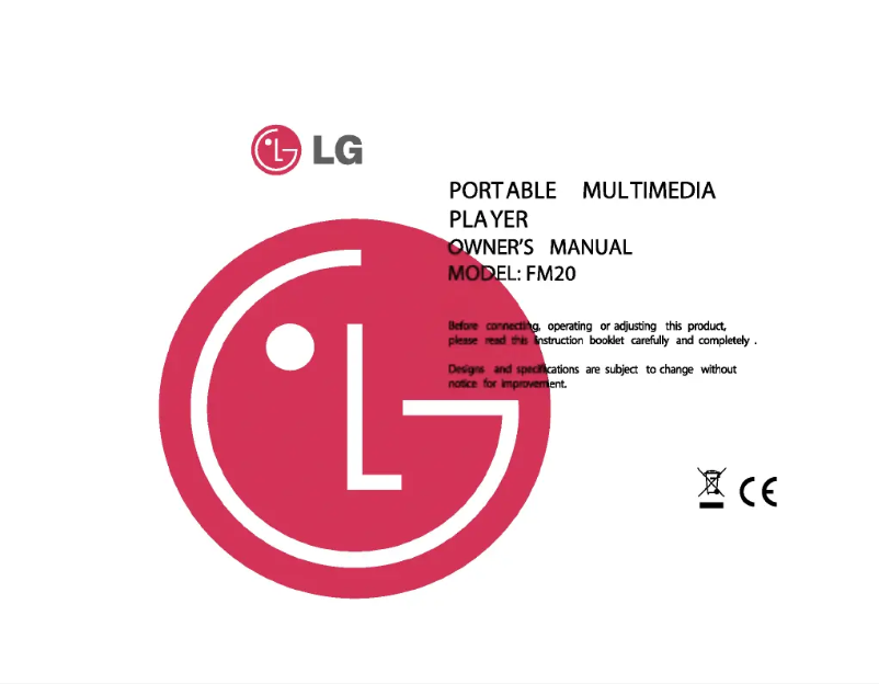 Página 1 del manual Manual de usuario LG MF-FM20S5K