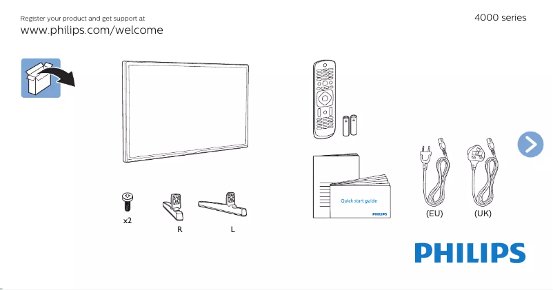 First page image of the manual for 24PHH4000