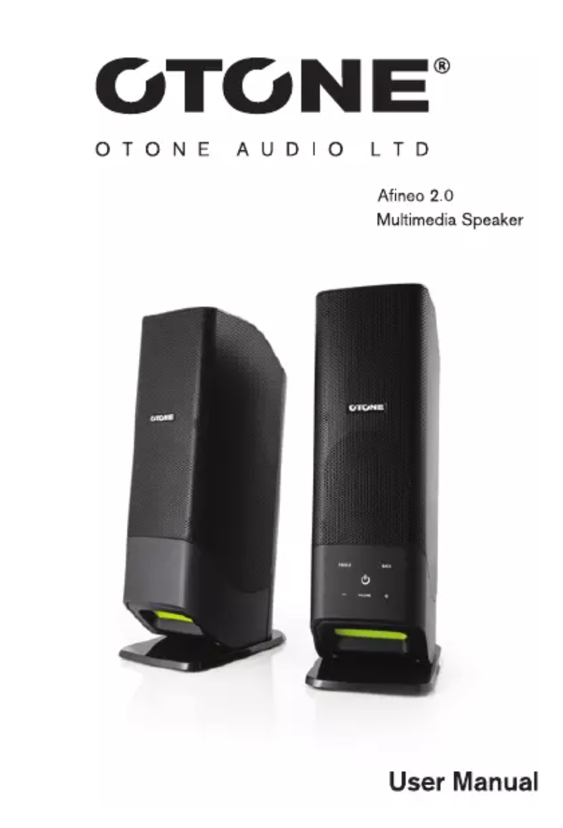 Page n°1 - Manuel utilisateur OTONE Audio Afineo