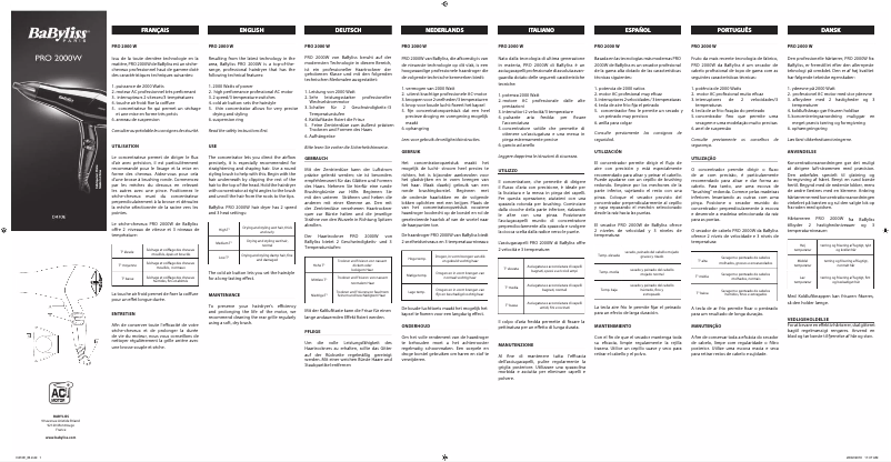 Image de la première page du manuel de l'appareil Pro 2000W D410E