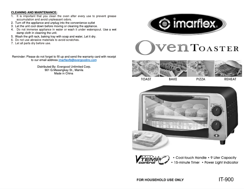 Página 1 del manual Manual de usuario Imarflex IT-900