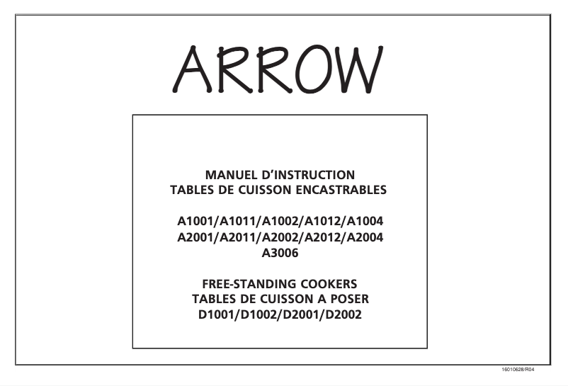 Page 1 de la notice Manuel utilisateur Arrow A3006