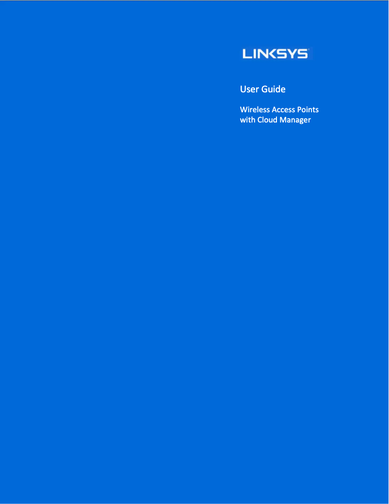 Page 1 de la notice Manuel utilisateur Linksys LAPAC1300C
