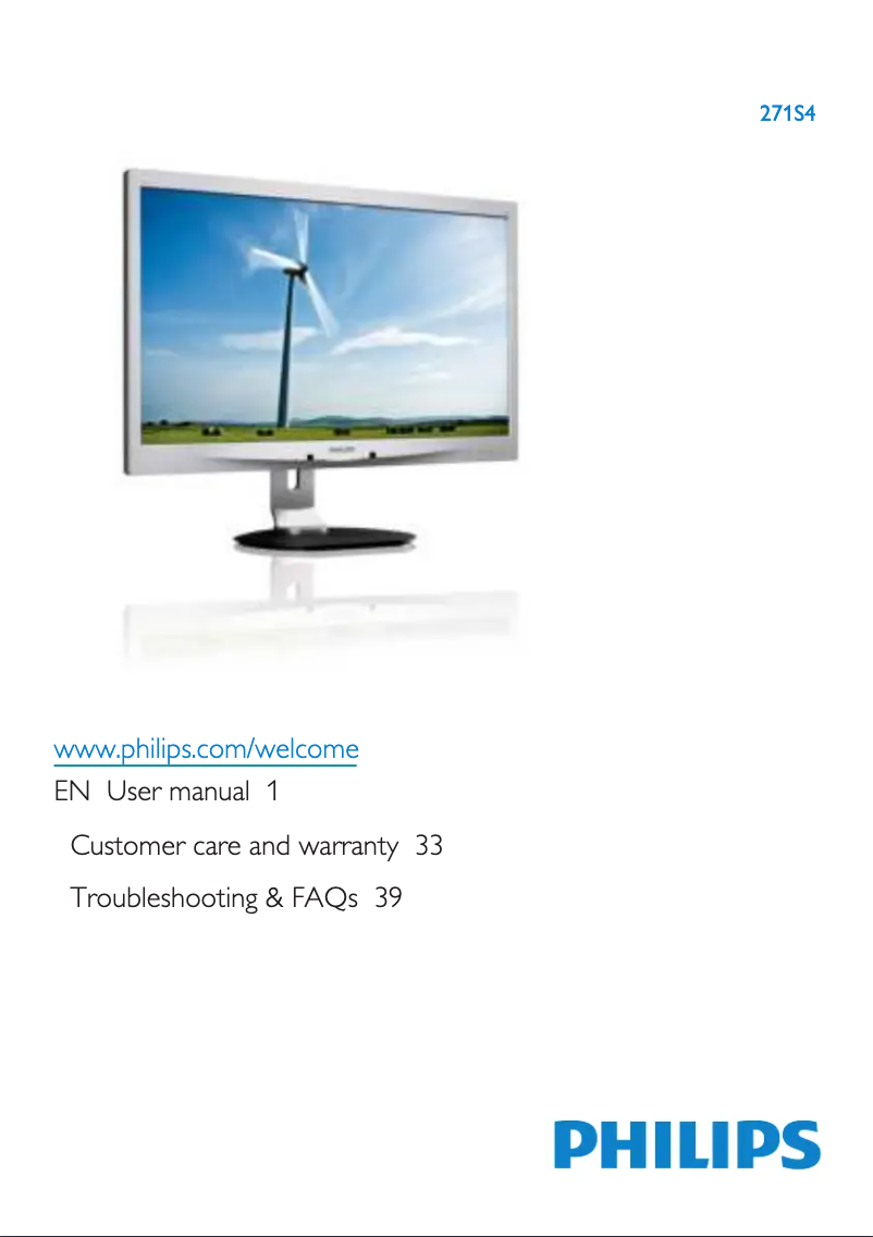Página 1 del manual Manual de usuario Philips Brilliance 271S4LPYEB