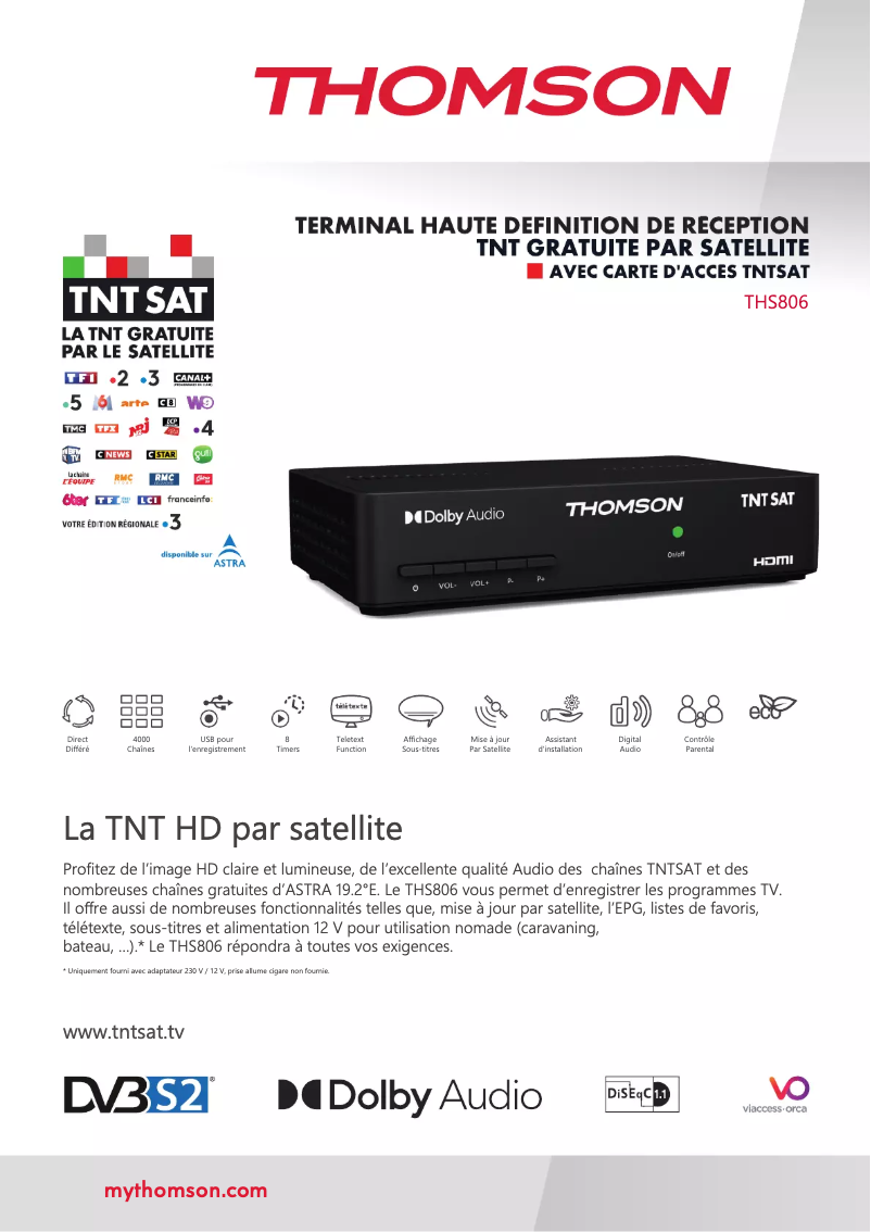 Image de la première page du manuel de l'appareil THS806