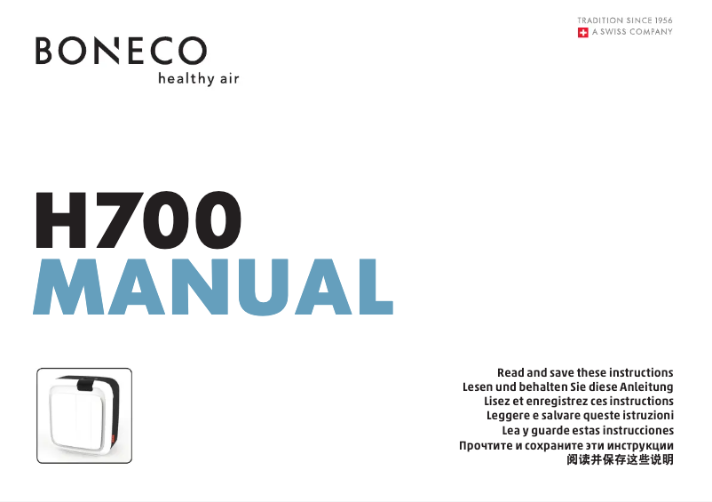 Page n°1 - Manuel utilisateur Boneco H700