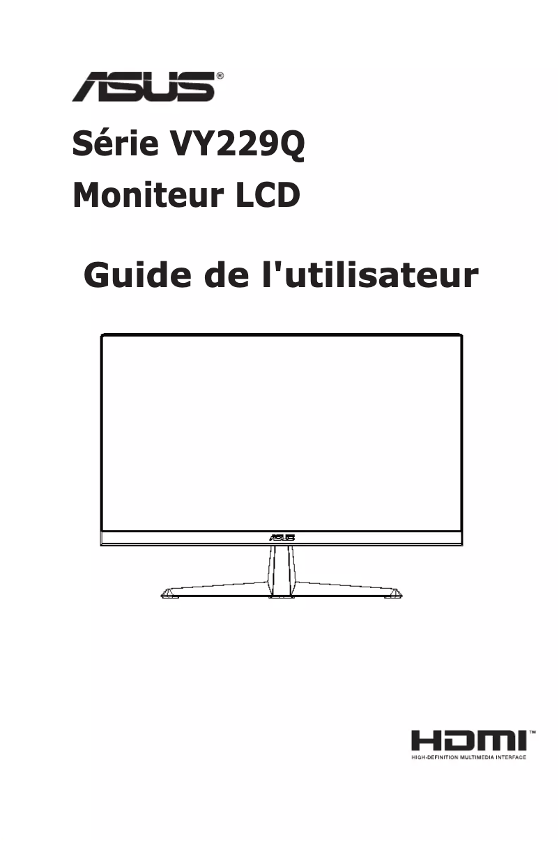 Page n°1 - Manuel utilisateur Asus VY229Q