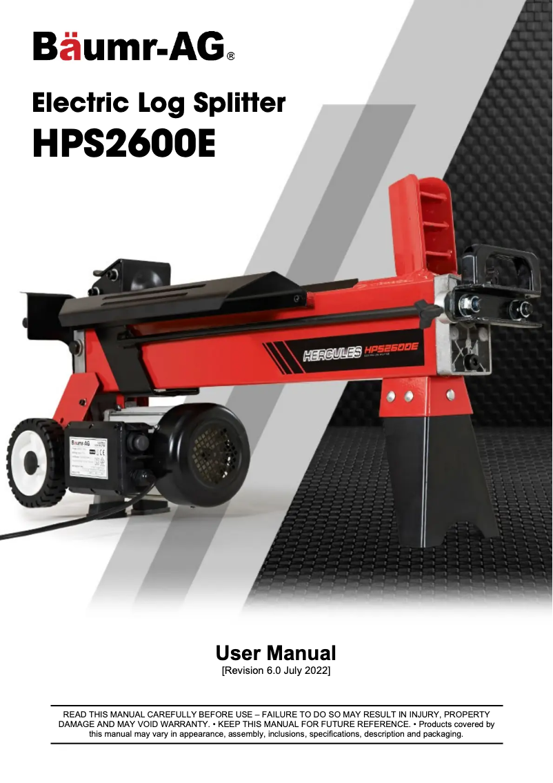 Page 1 de la notice Manuel utilisateur Baumr-AG Hercules HPS2600E