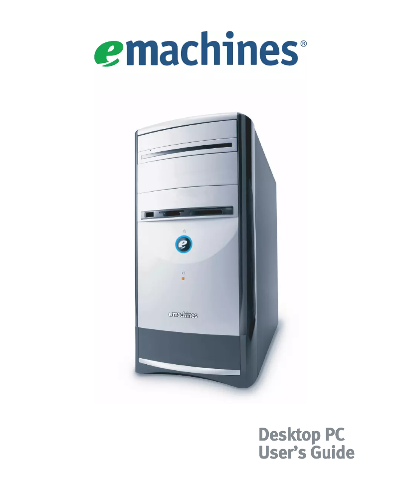 Page n°1 - Manuel utilisateur eMachines T6003