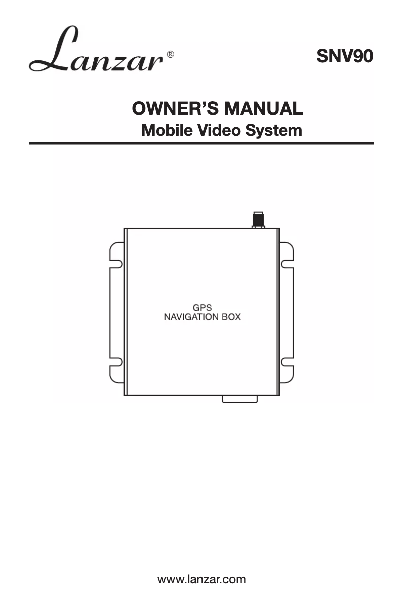 Image de la première page du manuel de l'appareil SNV90
