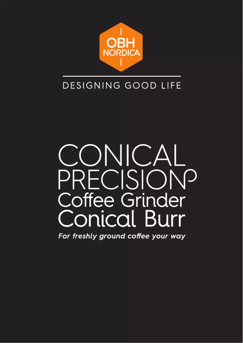 Page 1 de la notice Manuel utilisateur OBH Nordica Conical Precision 2408