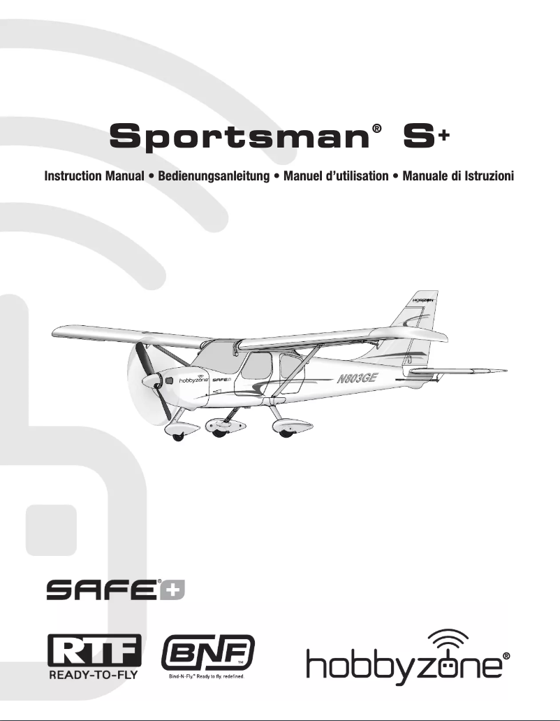 Page 1 de la notice Manuel utilisateur Hobby Zone Sportsman S+
