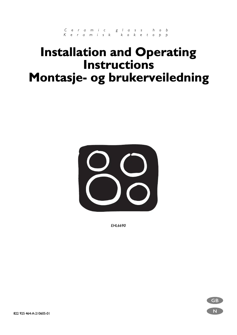 Page 1 de la notice Manuel utilisateur Electrolux EHL6690U
