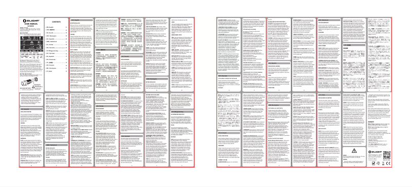 Page 1 de la notice Manuel utilisateur Olight S1R Baton