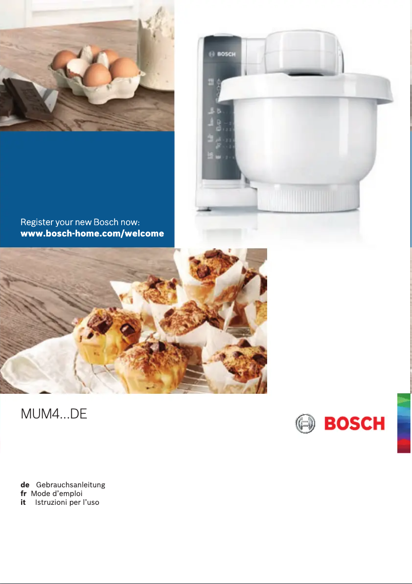 Page n°1 - Manuel utilisateur Bosch MUM48020DE