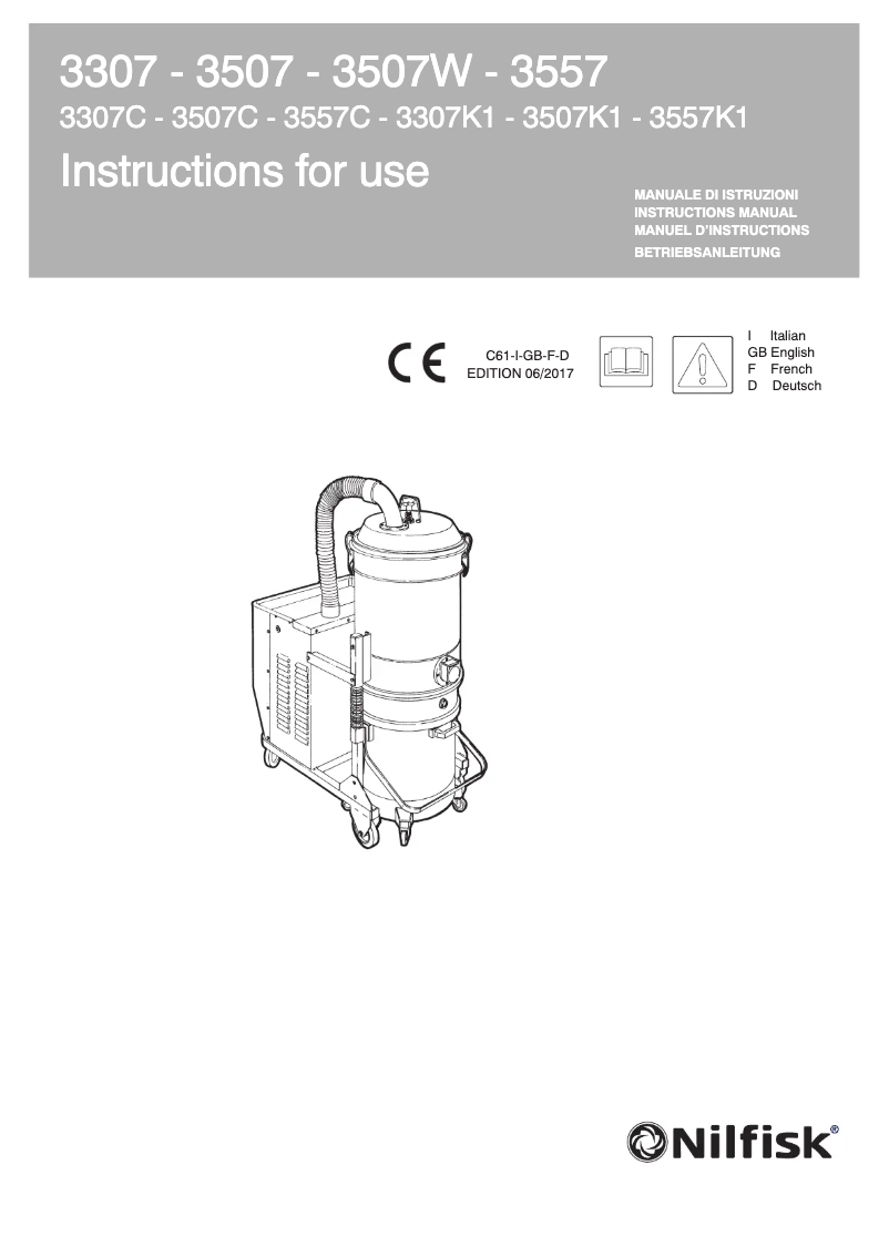 Page n°1 - Manuel utilisateur Nilfisk iD100