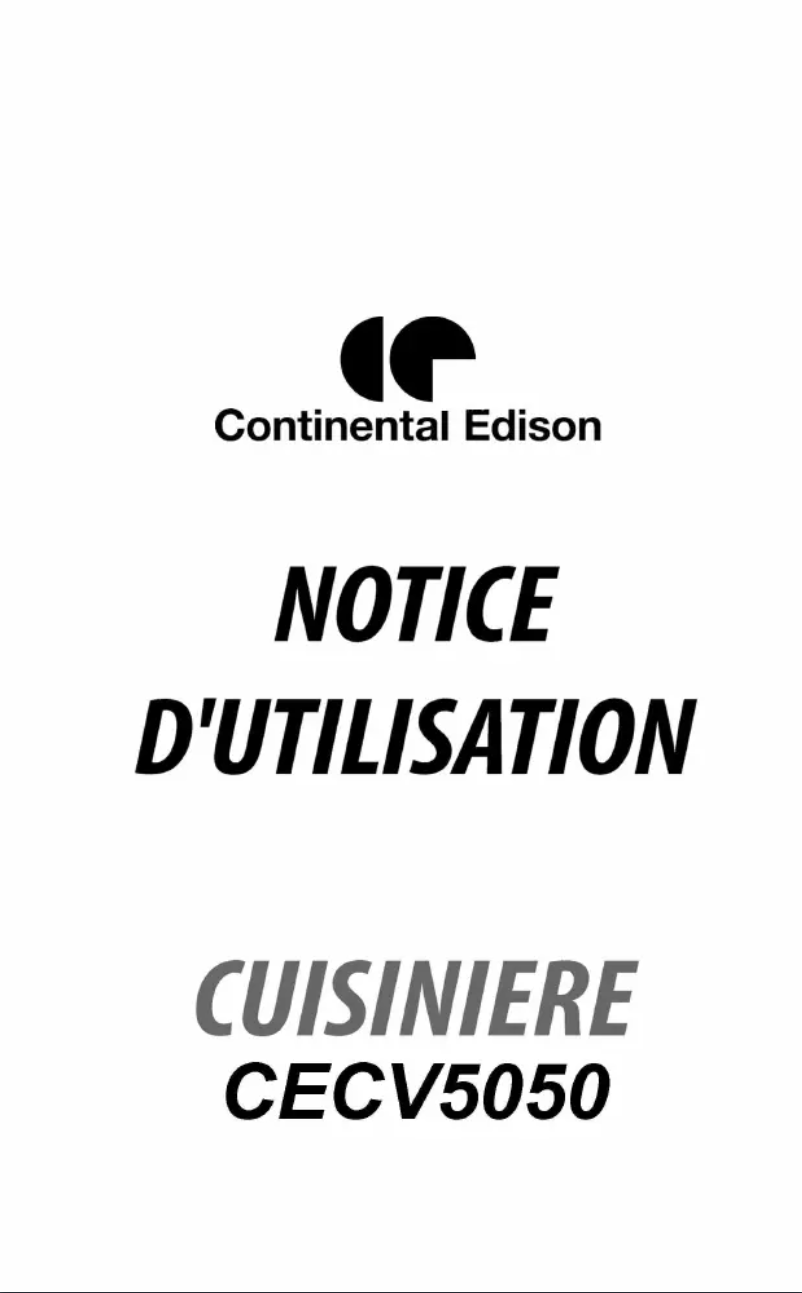 Page 1 de la notice Manuel utilisateur Continental Edison CECV5050W