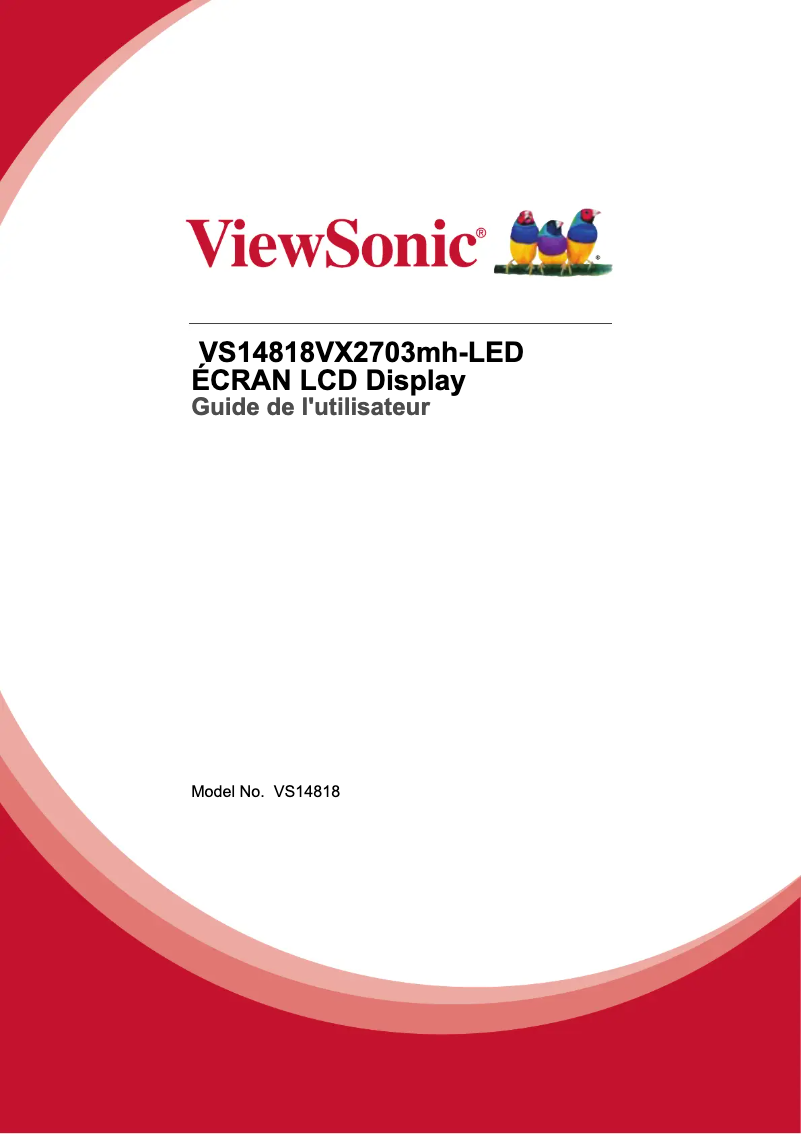Page n°1 - Manuel utilisateur Viewsonic VX2703mh