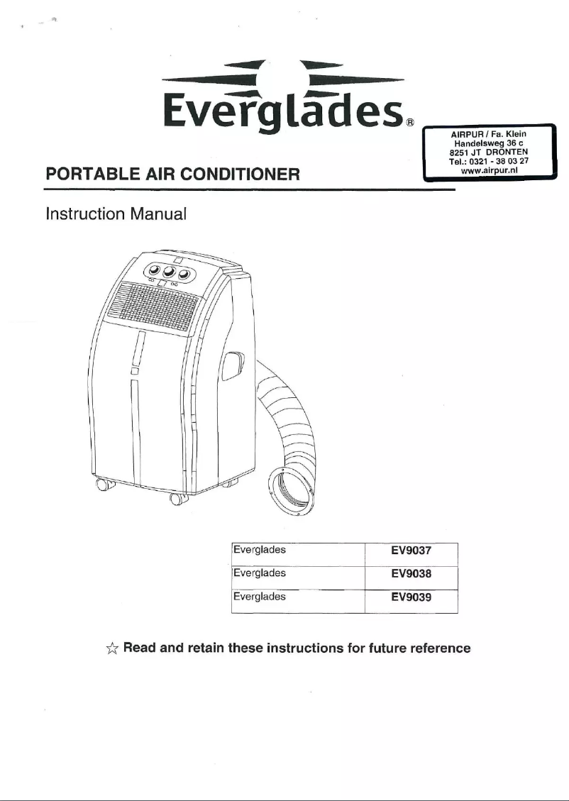 Image de la première page du manuel de l'appareil EV 9037