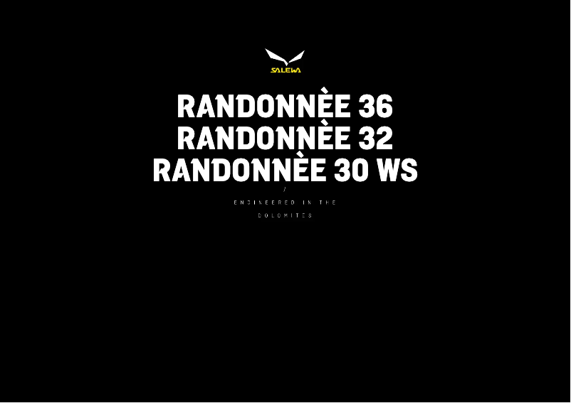 Page n°1 - Manuel utilisateur Salewa Randonnée 32