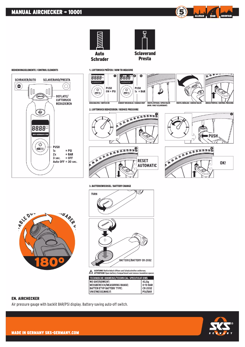 Image de la première page du manuel de l'appareil 10001