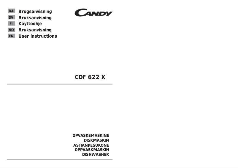 Image de la première page du manuel de l'appareil CDF 622 X