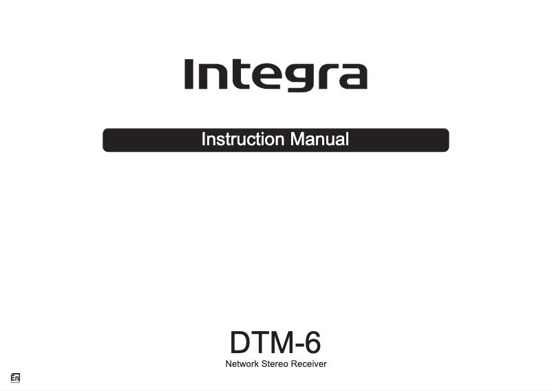 Page 1 de la notice Manuel utilisateur Integra DTM-6