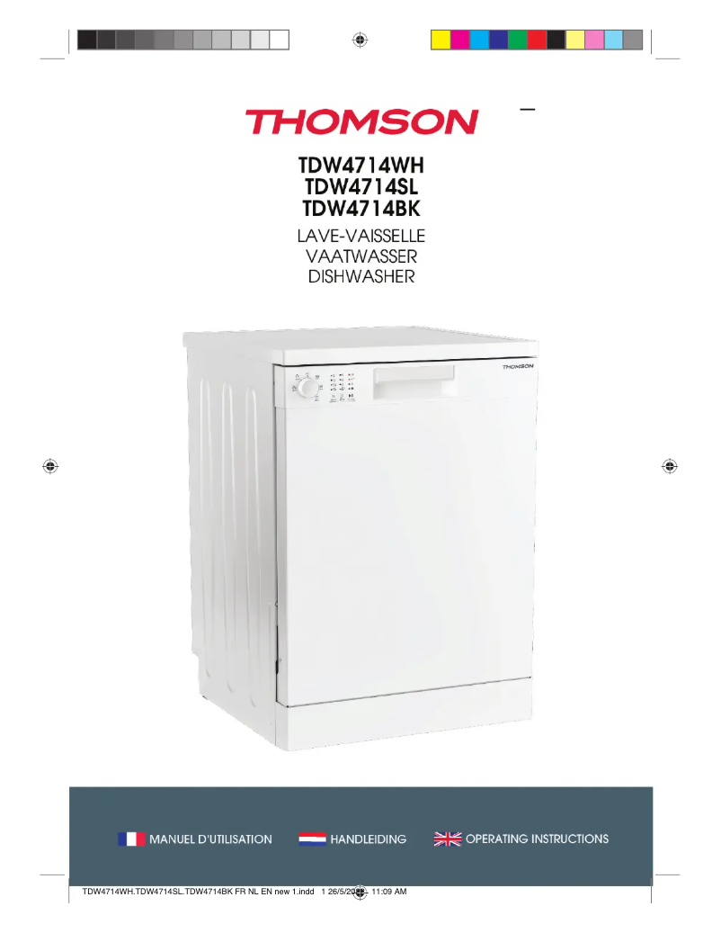 Page 1 de la notice Manuel utilisateur Thomson TDW4714BK