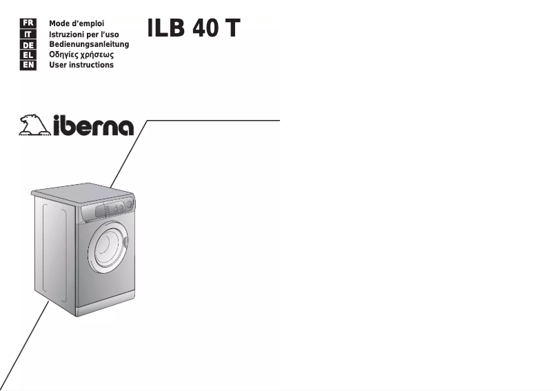 Page n°1 - Manuel utilisateur Iberna ILB 40T-01S