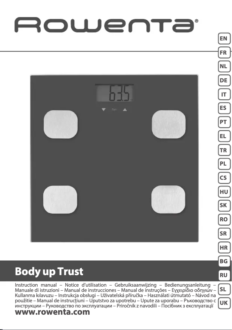 Page n°1 - Manuel utilisateur Rowenta Body Up BR2520