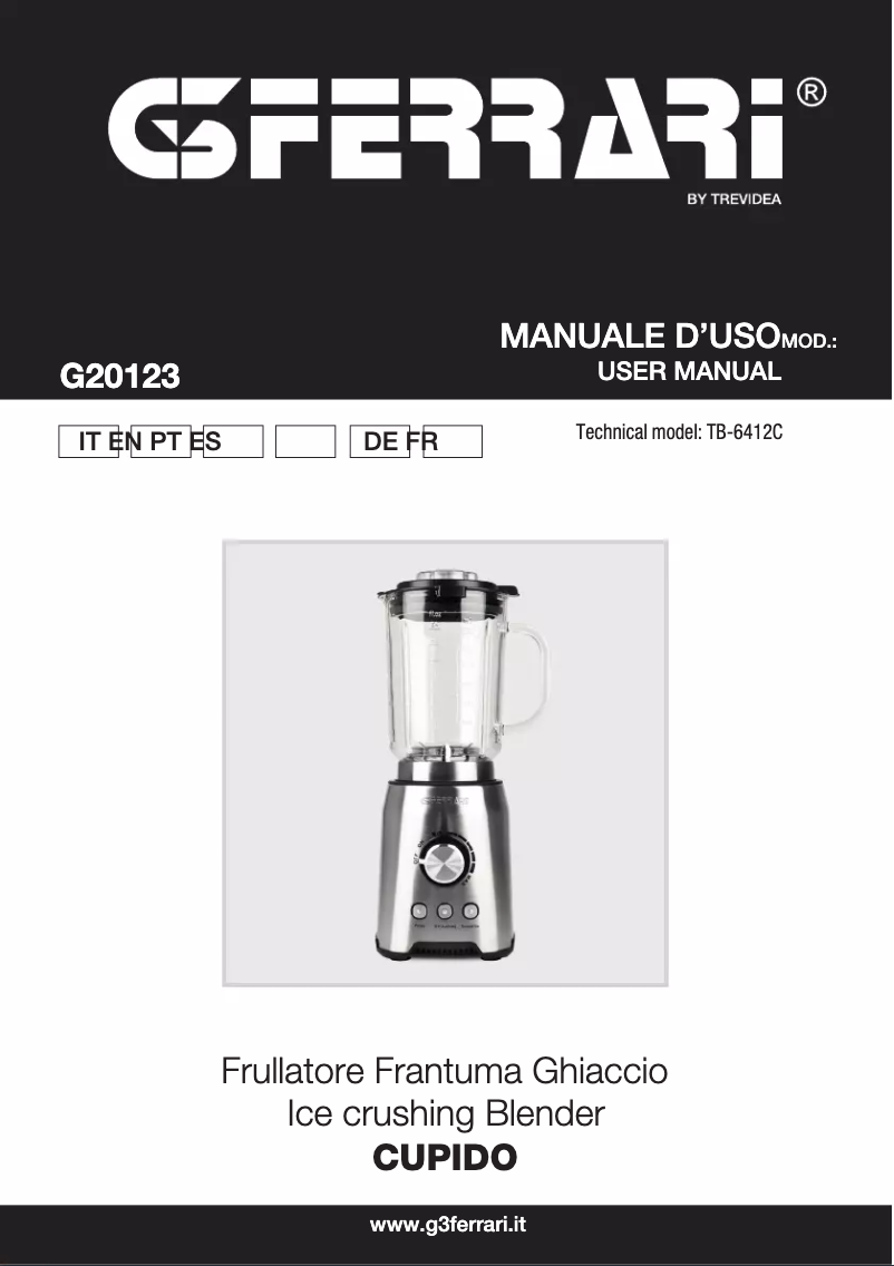 Page 1 de la notice Manuel utilisateur G3 Ferrari Cupido G20123