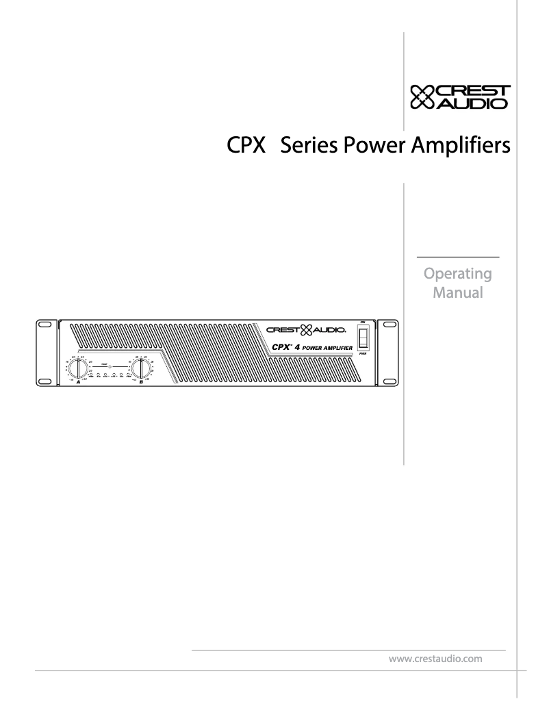 Image de la première page du manuel de l'appareil CPX 4
