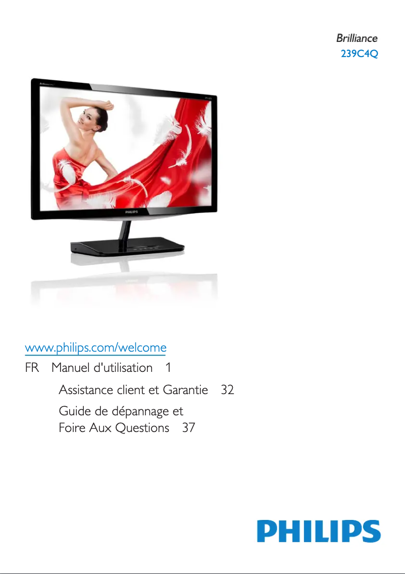 Image de la première page du manuel de l'appareil Brilliance 239C4QHSB