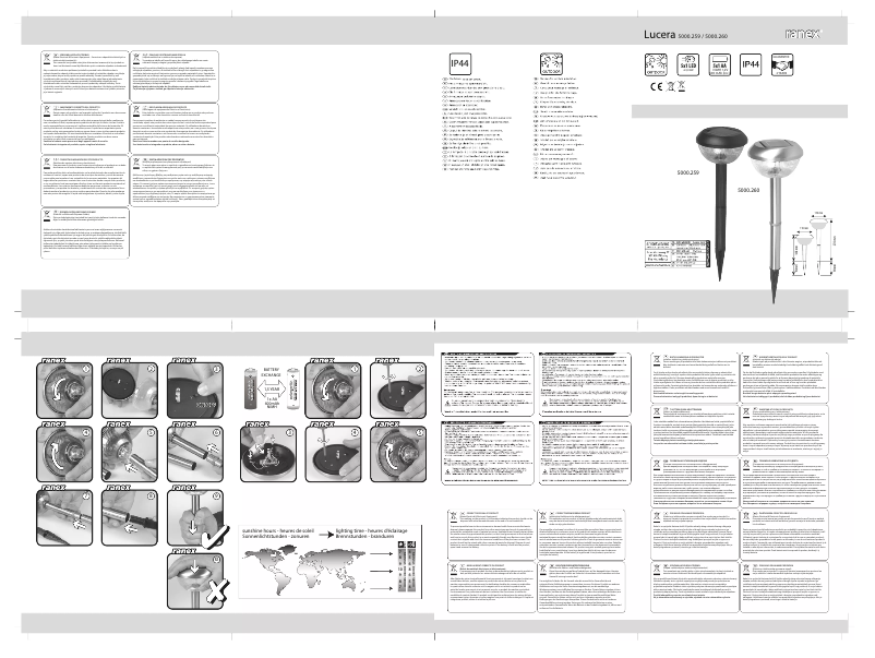 Image de la première page du manuel de l'appareil Lucera
