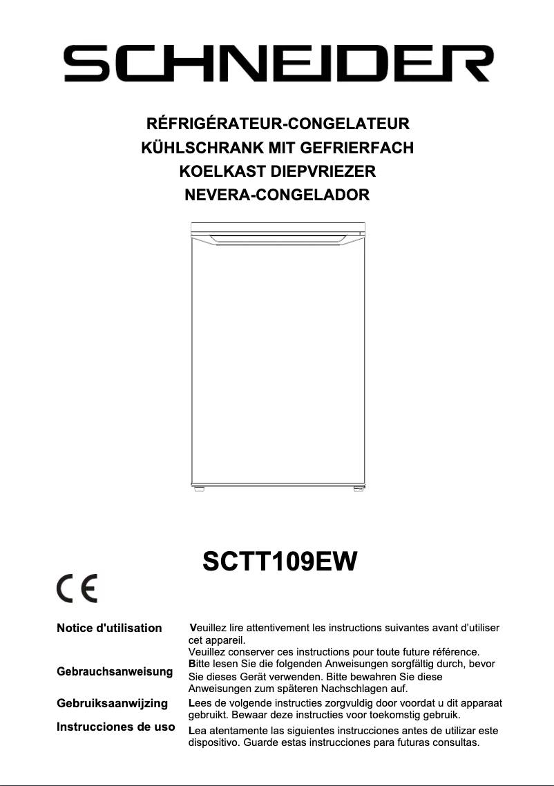 Page 1 de la notice Manuel utilisateur Schneider SCTT109EW