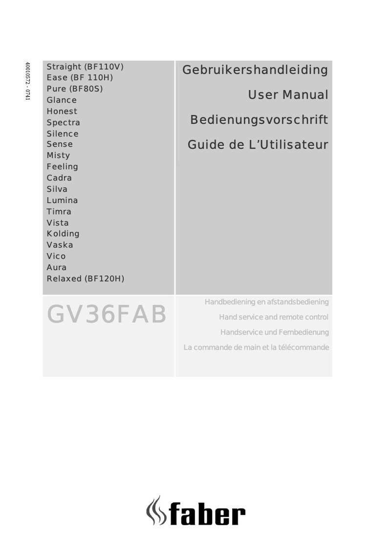 Page n°1 - Manuel utilisateur Faber Lumina