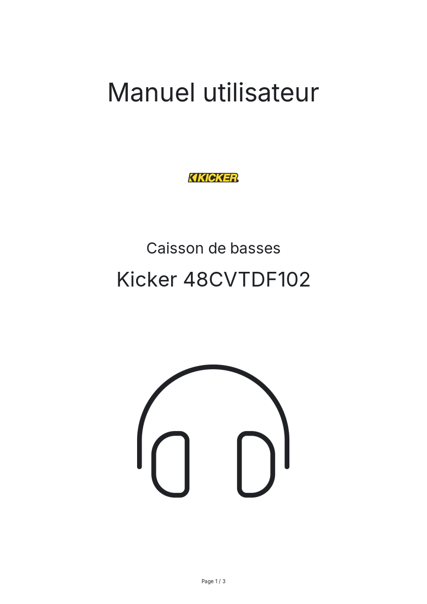 Image de la première page du manuel de l'appareil 48CVTDF102