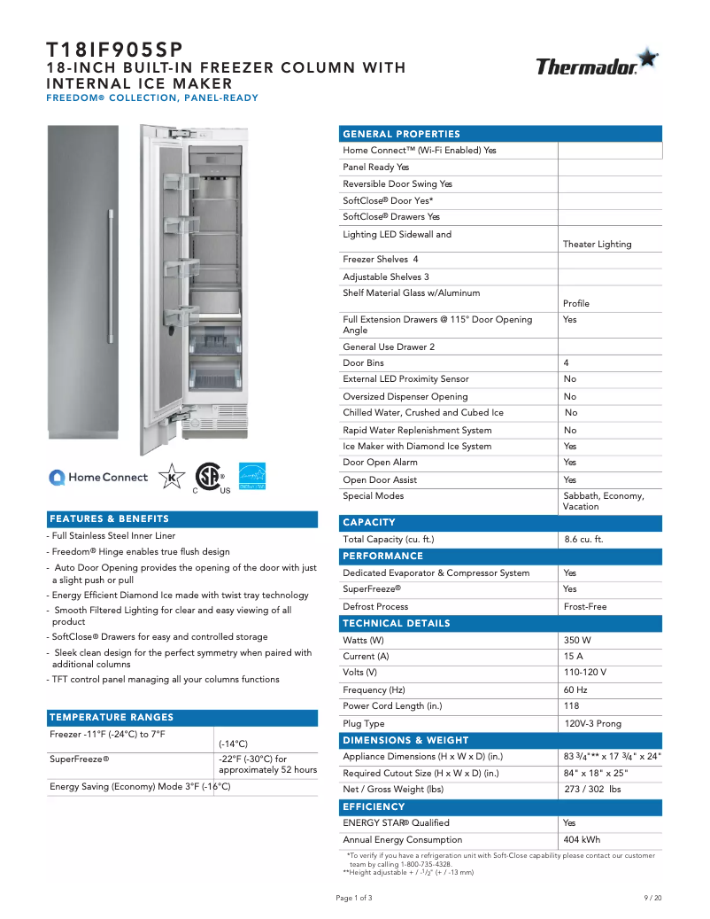 Image de la première page du manuel de l'appareil T18IF905SP