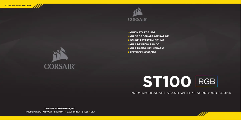 Image de la première page du manuel de l'appareil ST100 RGB