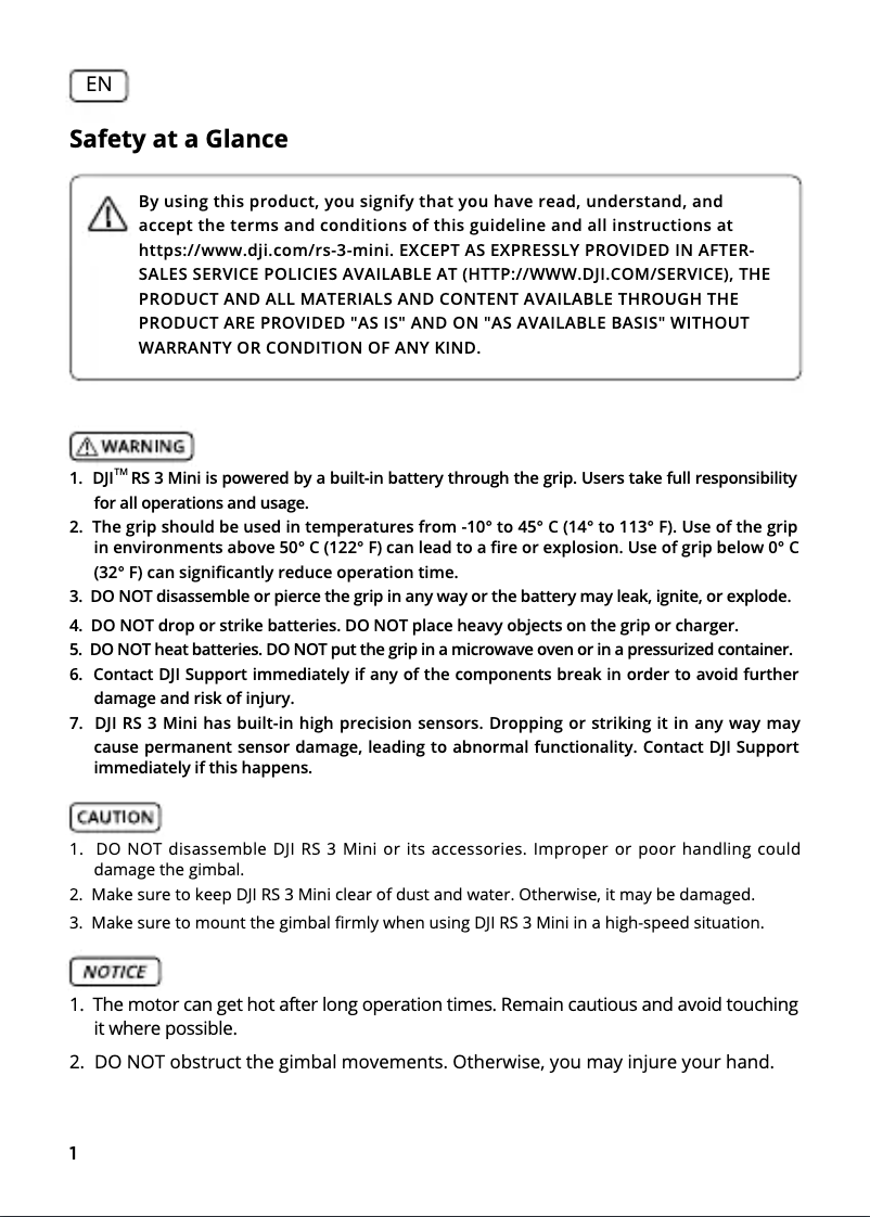 Image de la première page du manuel de l'appareil RS 3 Mini