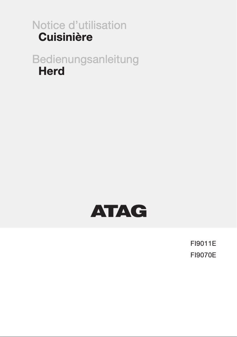 Page 1 de la notice Manuel utilisateur Atag FI9070E