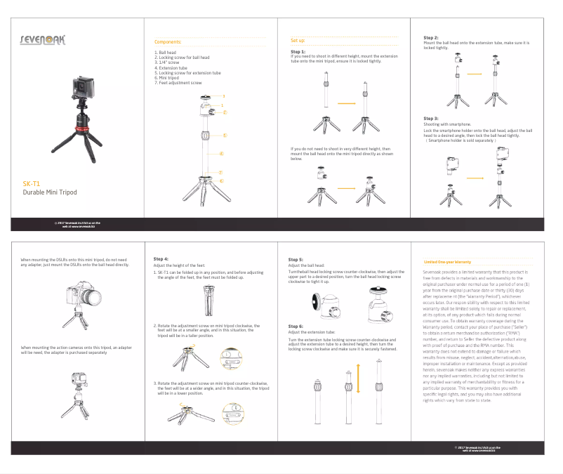 Page n°1 - Manuel utilisateur Sevenoak SK-T1